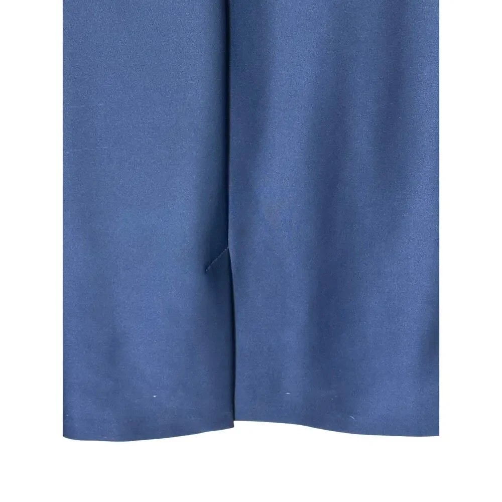 Worthington Navy Blue w/ Florals Bodycon Sleeveless Smooth Stretch‎ Dress Size 6